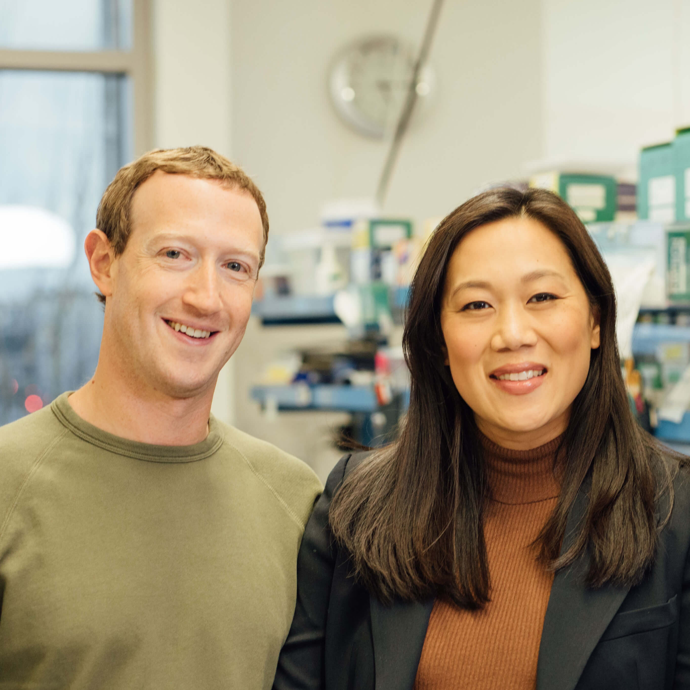 Photo of Priscilla Chan and Mark Zuckerberg