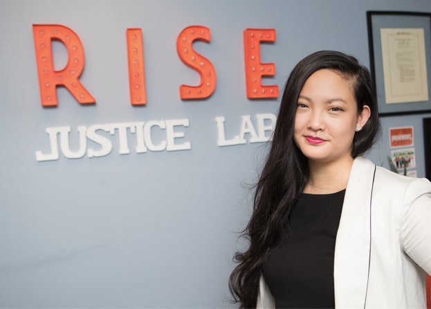 August 12, 2017 | Amanda Nguyen, founder of Rise, a civil rights non-profit that supports survivors of rape and sexual assault, in her Washington D.C. office. Photograph by Ting Shen