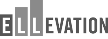 Ellevation Education icon, all capital letters with "ELL" superimposed over ascending vertical gray bars (CZI venture investments portfolio).