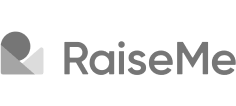 RaiseMe logo, with gray circle rising behind two triangles icon at left (CZI venture investments portfolio).