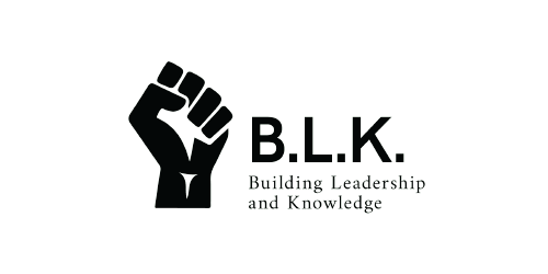 B.L.K. Building Leadership & Knowledge logo, with black text and symbolic power fist icon at left - CZI Employee Resource Groups (ERGs).