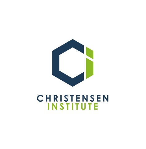 Clayton Christensen Institute logo, with dark blue and green text, and a stylized "Ci" icon at top (CZI Education Resource Library).