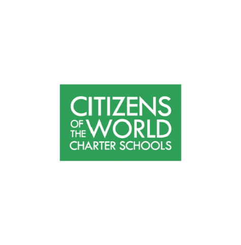 Citizens of the World Charter Schools logo, with white text on a green background (CZI Education Resource Library).