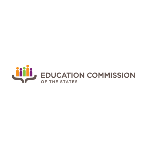Education Commission of the States logo, with brown text and a stylized, multi-colored icon of five people atop an open book at left (CZI Education Resource Library).