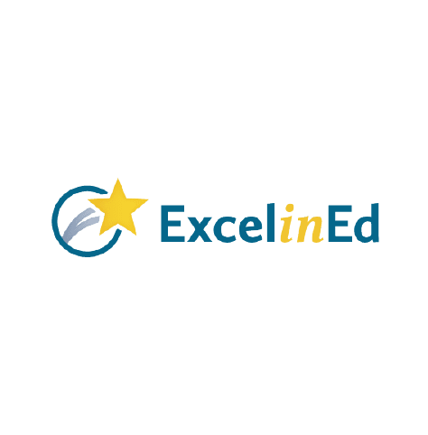 ExcelinEd logo, with blue and yellow text, and a shooting star and circle icon at left (CZI Education Resource Library).