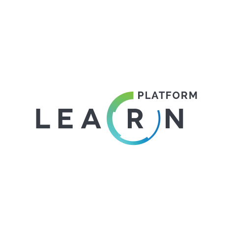 LearnPlatform logo, in black text with a stylized green and blue circle around the letter "R" in "LEARN", and the word "PLATFORM" at top right (CZI Education Resource Library).