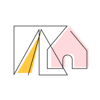 Stylized "Product Design" icon of a triangular dwelling and a house frame (CZI Candidate Resources).