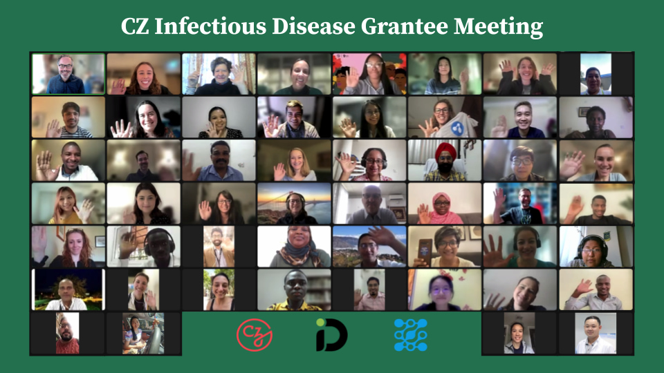 Screenshot of meeting attendees taken from the Zoom platform CZI’s Infectious Disease Grantee Community.