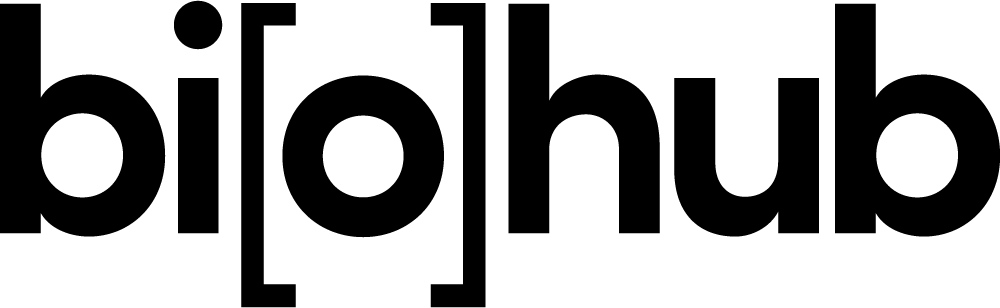 Biohub logo in black with stylized letters and brackets around the letter “o.”
