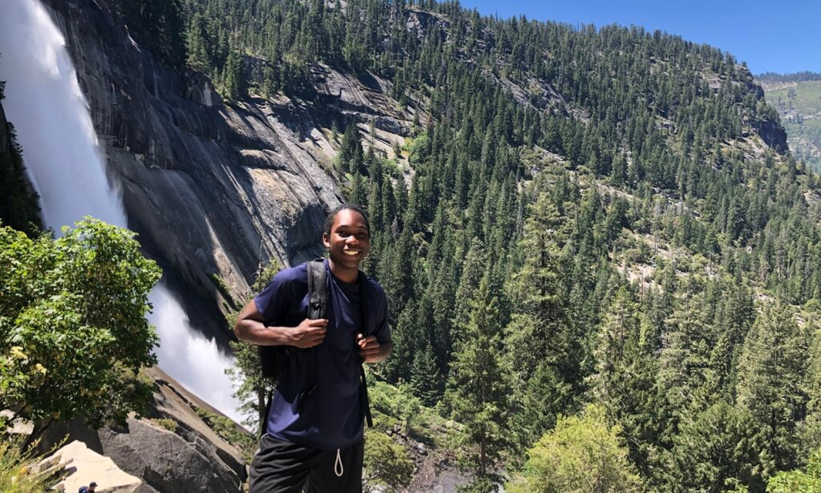 Photo of Jordan Troutman hiking in Yosemite National Park Jordan Troutman hikes Yosemite National Park