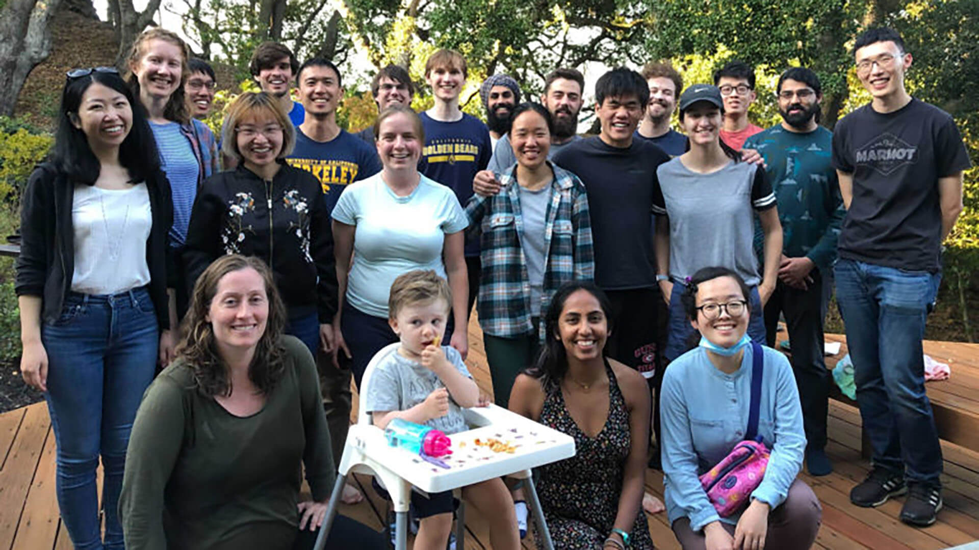 Laura and the UC Berkeley Computational Imaging Lab team pose together outside, smiling